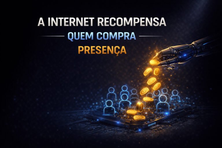 A internet recompensa quem compra presença, não quem implora por ela