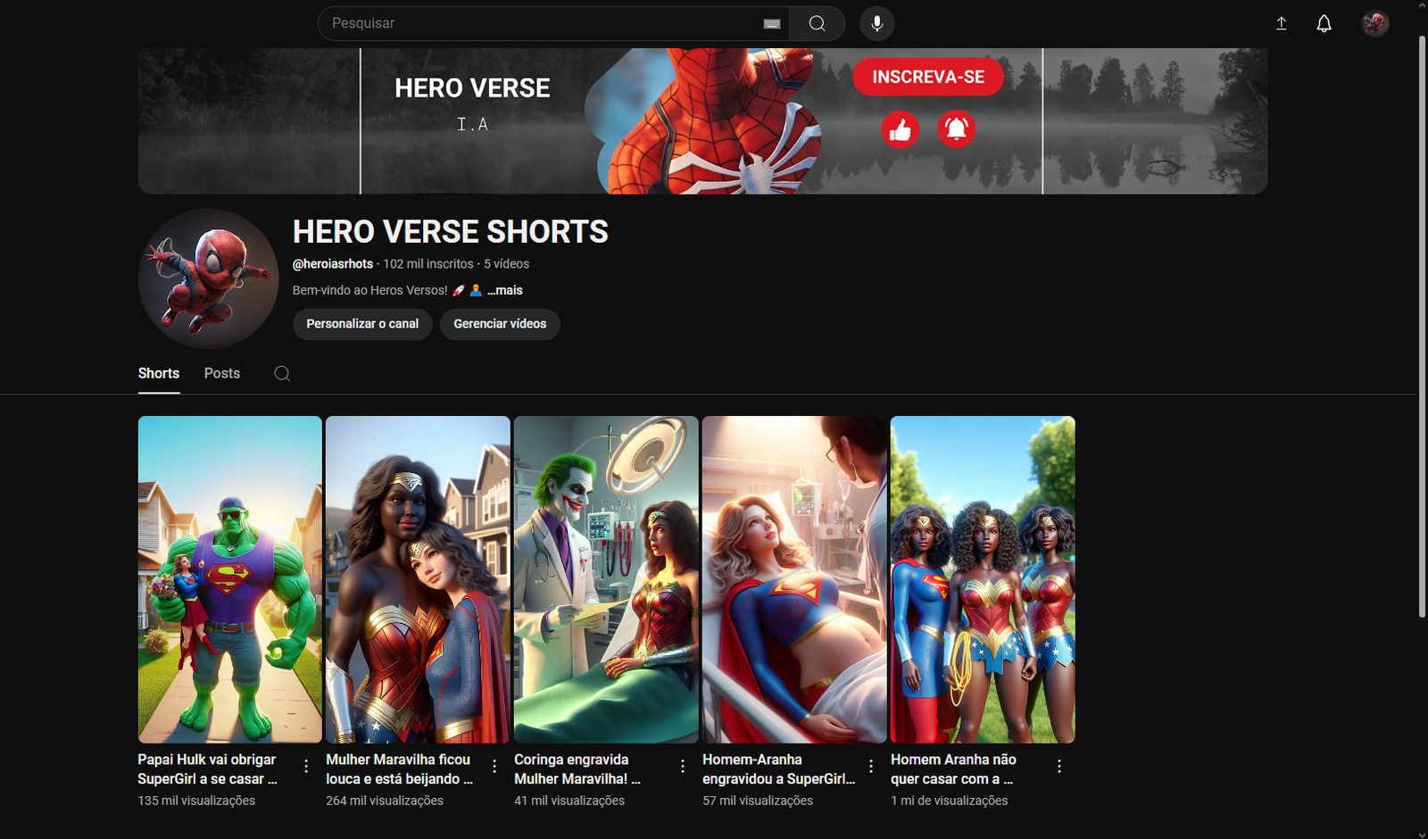 CANAL DE 100K com direito a placa do youtube (engajamento bom)