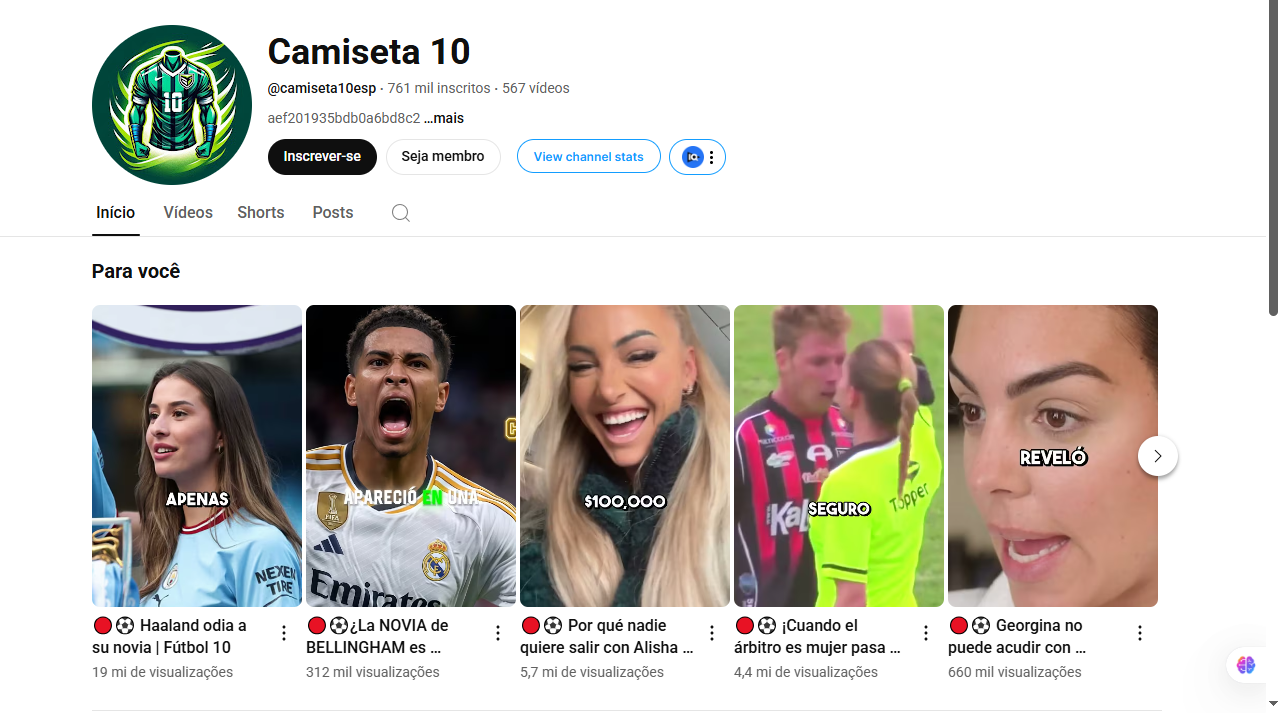 Canal Monetizado com 760k de Inscritos