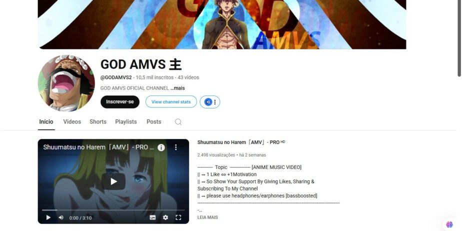 CANAL DARK NÃO MONETIZADO 10k DE ANIMES