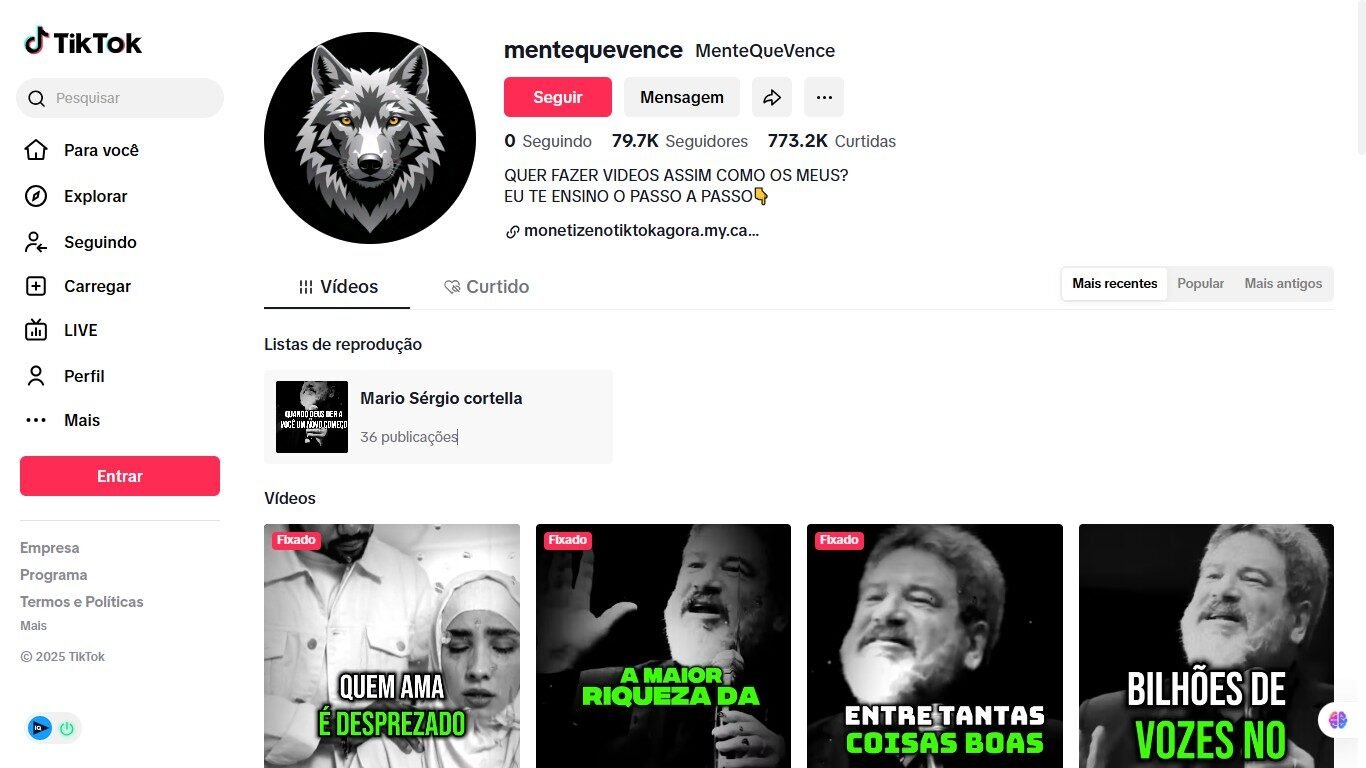 Conta tiktok a venda, motivacional, 79k