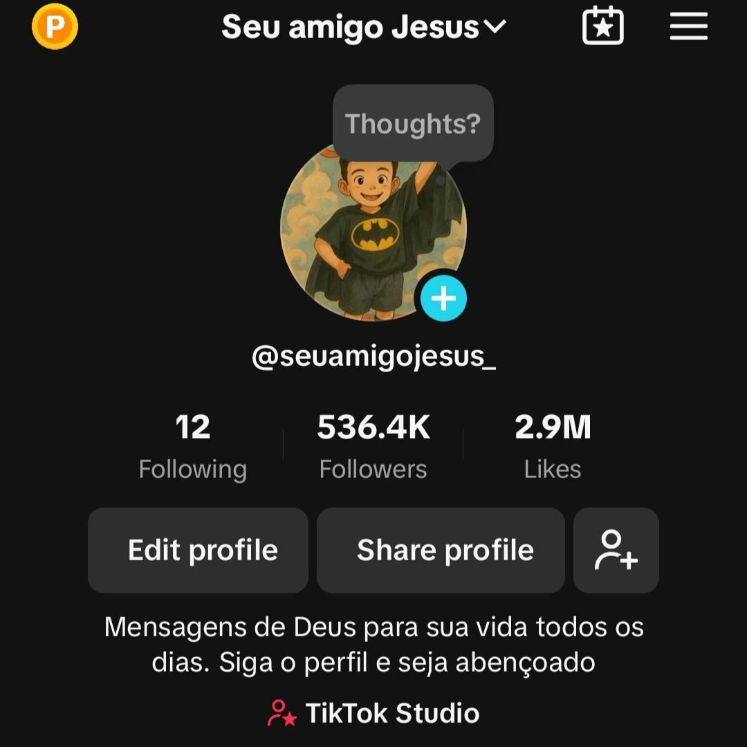 Conta TikTok – Monetizada – 537k de seguidores