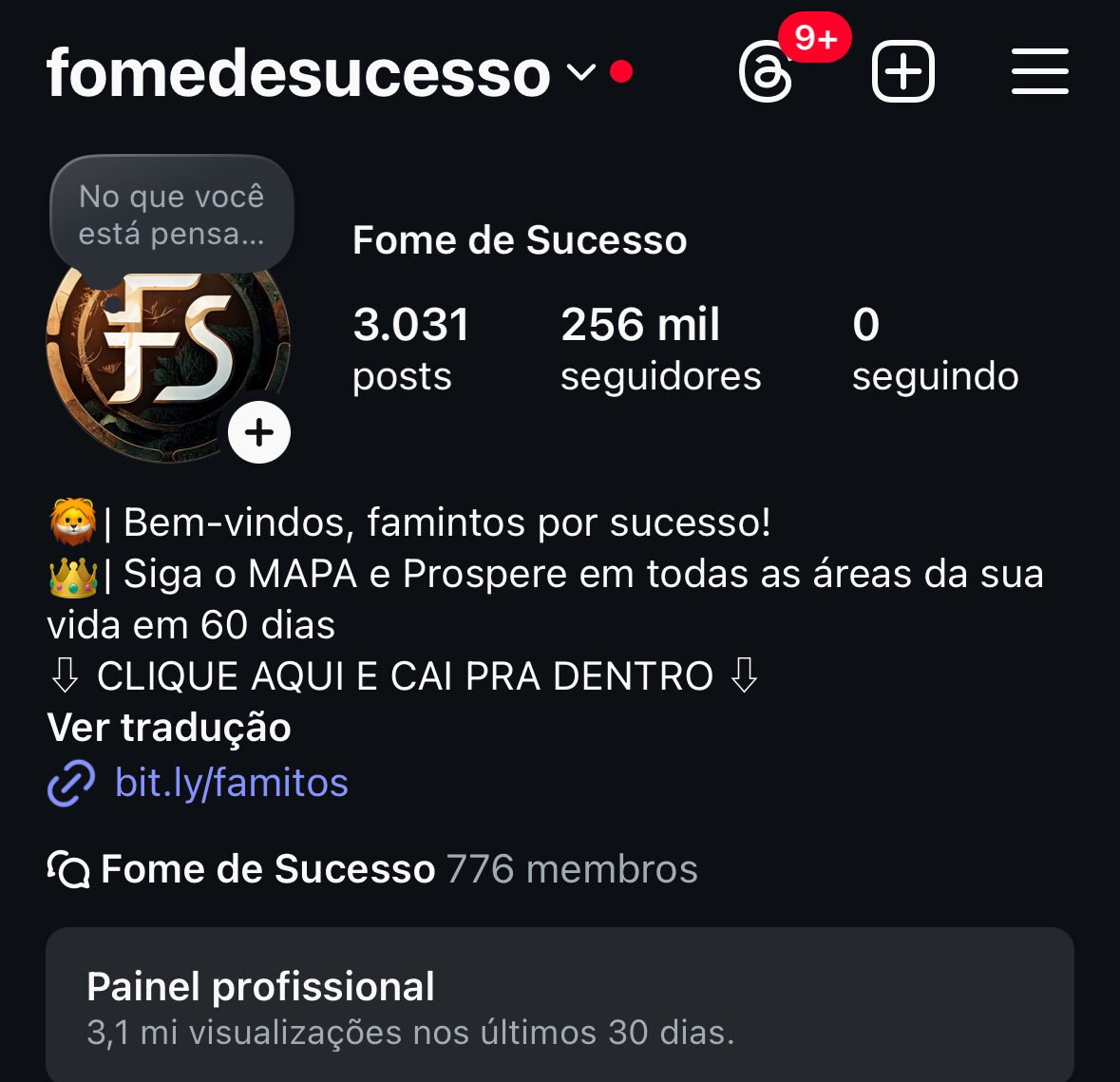 Instagram com +257 Mil Seguidores | Pronto para Monetizar