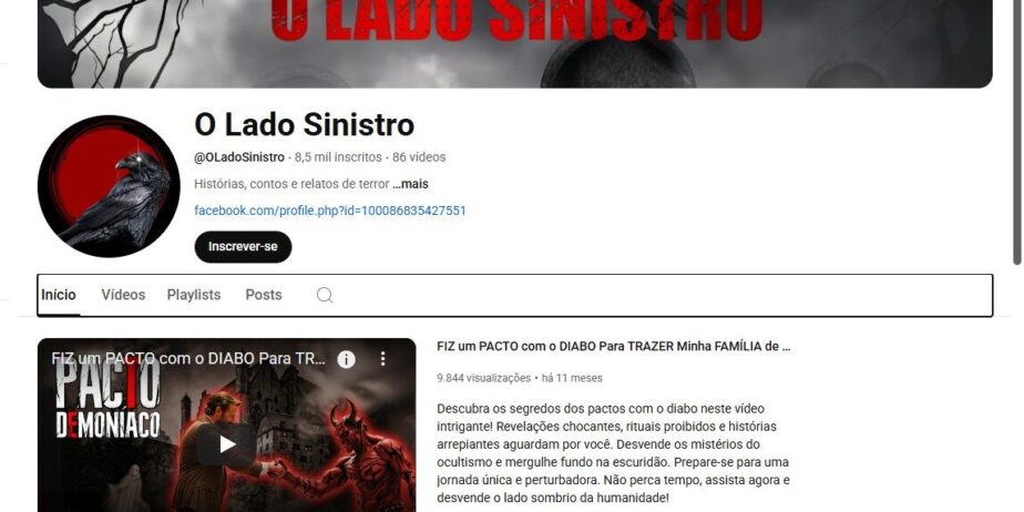 Canal Dark de Histórias de Terror