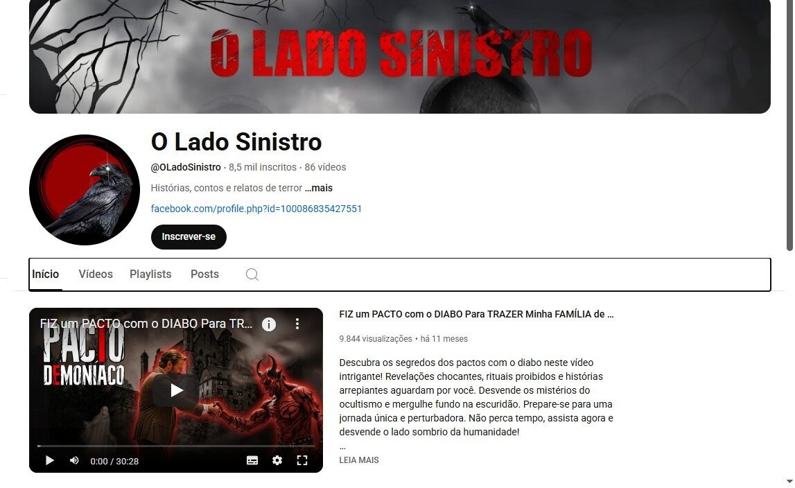 Canal Dark de Histórias de Terror