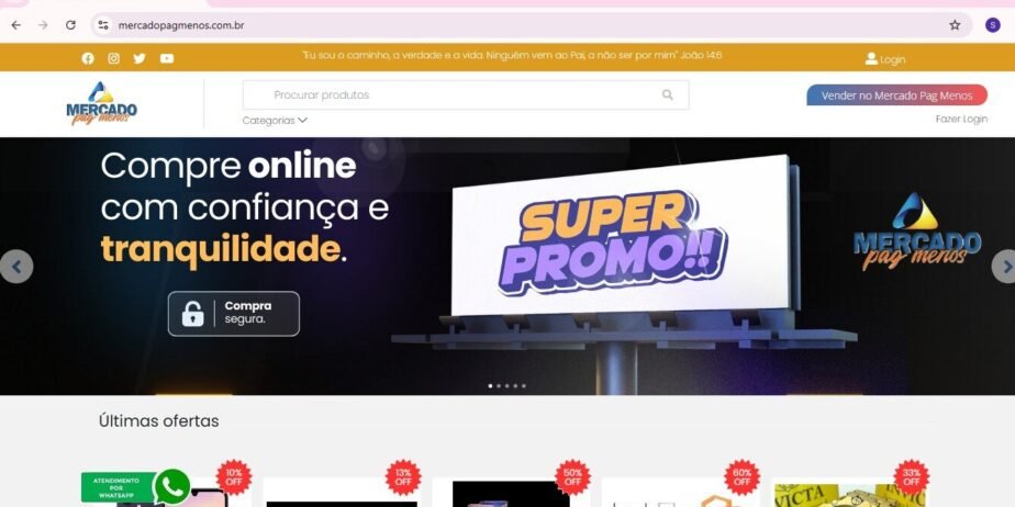 Marketplace estilo Mercado Livre Pronto e Configurado, Tenha hoje mesmo uma fonte de renda que mais cresce no mundo!!