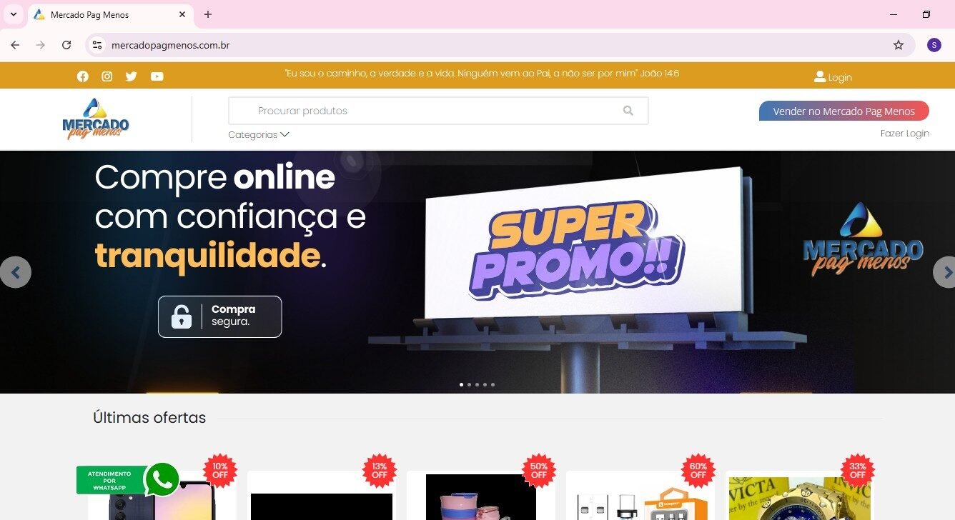 Marketplace estilo Mercado Livre Pronto e Configurado, Tenha hoje mesmo uma fonte de renda que mais cresce no mundo!!