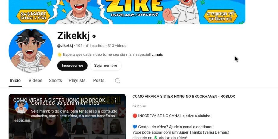 CANAL DE ROBLOX COM 102K INSCRITOS — MONETIZADO, ENTREGANDO ESTRUTURADO E PRONTO PRA ESCALAR!