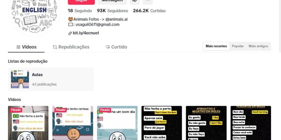 CONTA DE TIKTOK À VENDA | 93 MIL SEGUIDORES | TIKTOK SHOP ATIVA