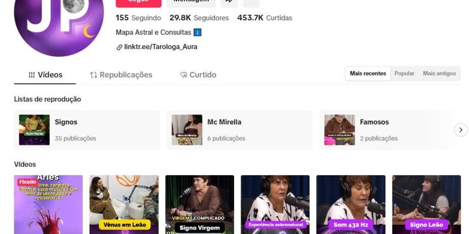 CONTA DE TIKTOK À VENDA COM 29 MIL SEGUIDORES