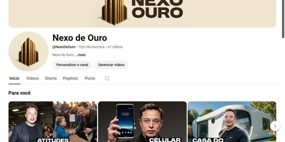 Canal Nexo de Ouro | Monetizado | 10.600 Inscritos | Nicho de Negócios