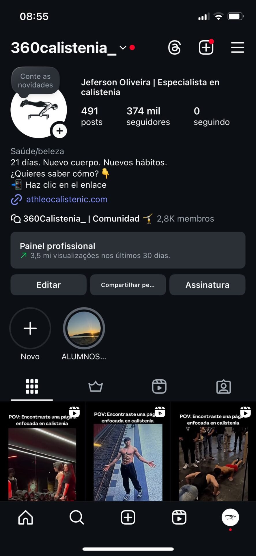 Conta nichada Fitness Calistenia