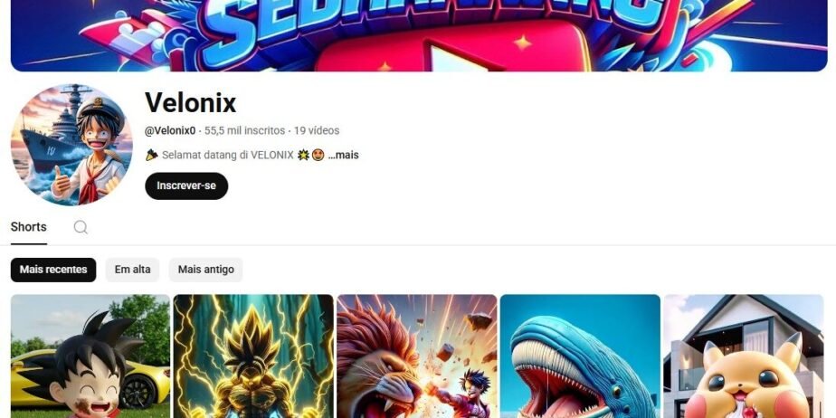 CONTA DE YOUTUBE À VENDA | 55,5 MIL INSCRITOS