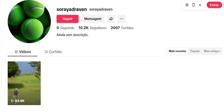 CONTA DE TIKTOK À VENDA | 10,2 MIL SEGUIDORES