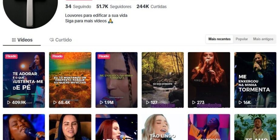 Conta de TikTok a venda com 51 mil seguidores