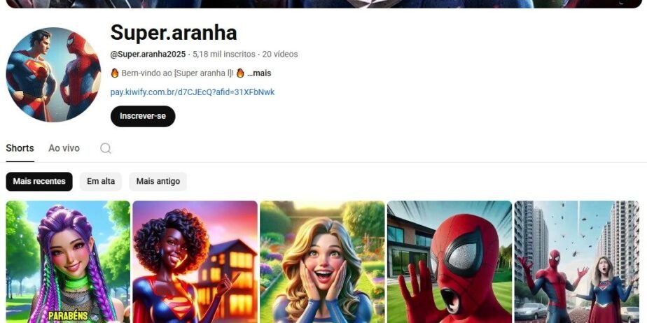CANAL NO YOUTUBE À VENDA | 5,18 MIL INSCRITOS