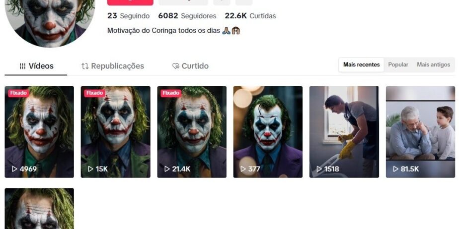 CONTA DE TIKTOK À VENDA COM 6.082 SEGUIDORES