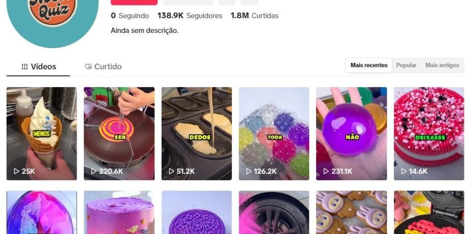 CONTA DE TIKTOK À VENDA COM 138,9 MIL SEGUIDORES