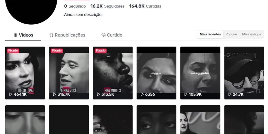 CONTA DE TIKTOK À VENDA COM 16 MIL SEGUIDORES