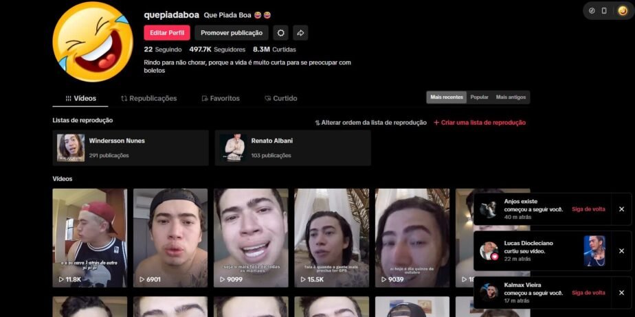 COMBO CANAL MONETIZADO 7 MIL INSCRITOS , TIKTOK 597K