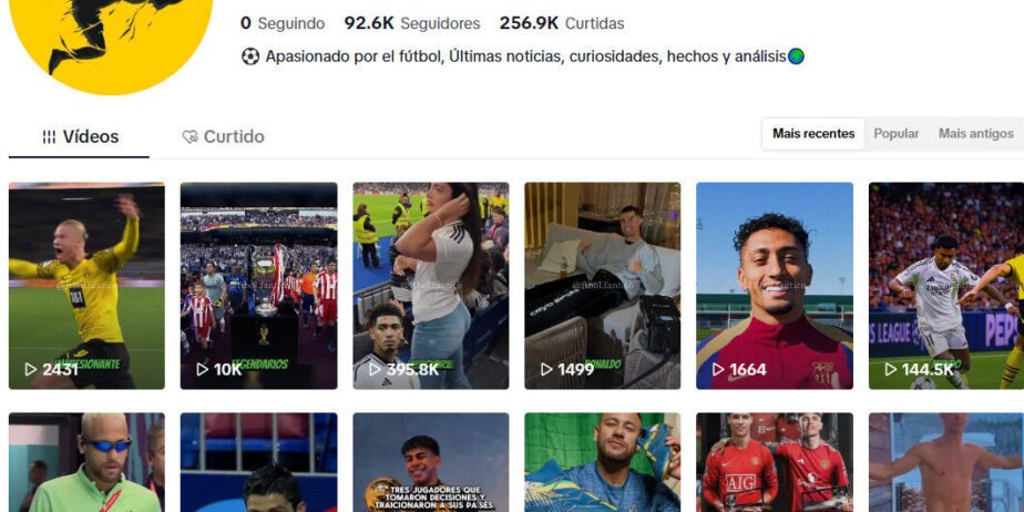 Conta de TikTok à venda 92 mil seguidores