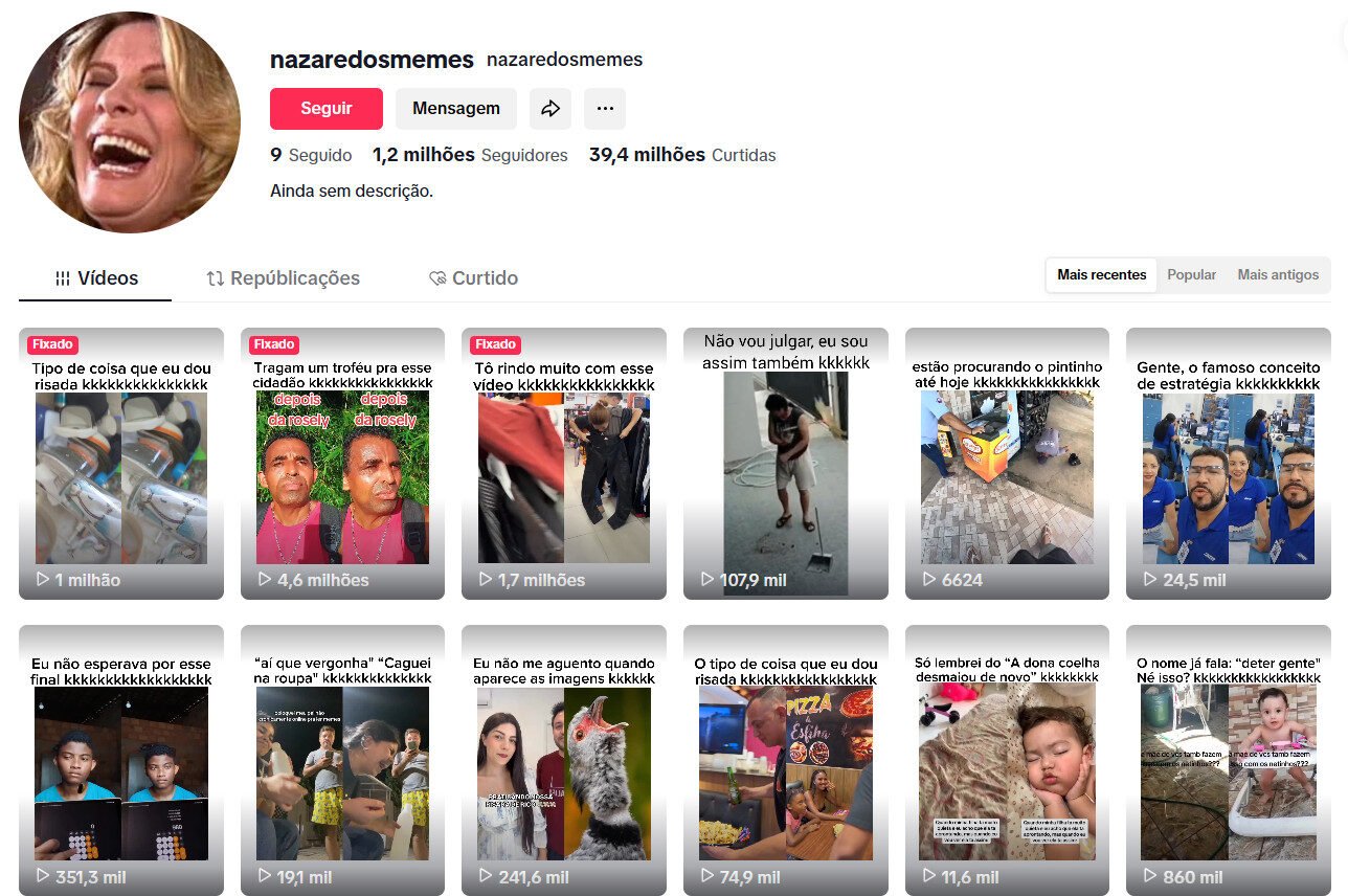 Vendo conta de Tiktok 1,2 milhões de seguidores