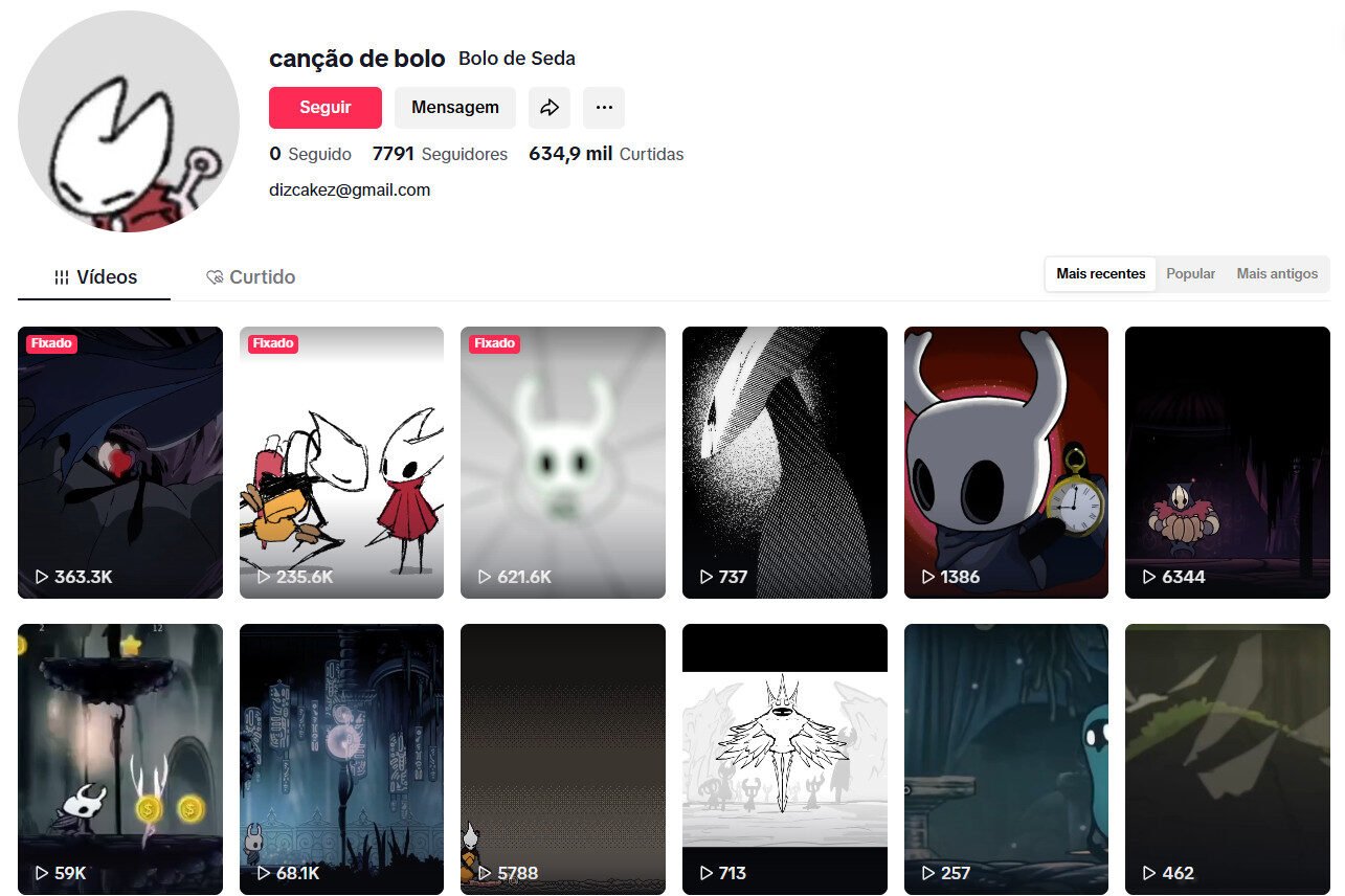 Conta tiktok Fan art e animações StilkCake