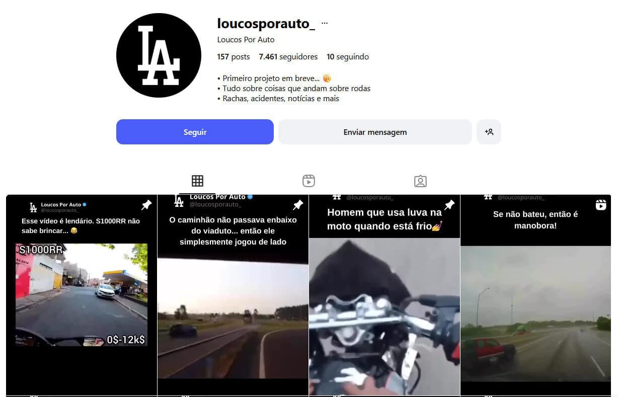 Instagram tudo sobre automóveis, notícias e muito mais 7 mil seguidores