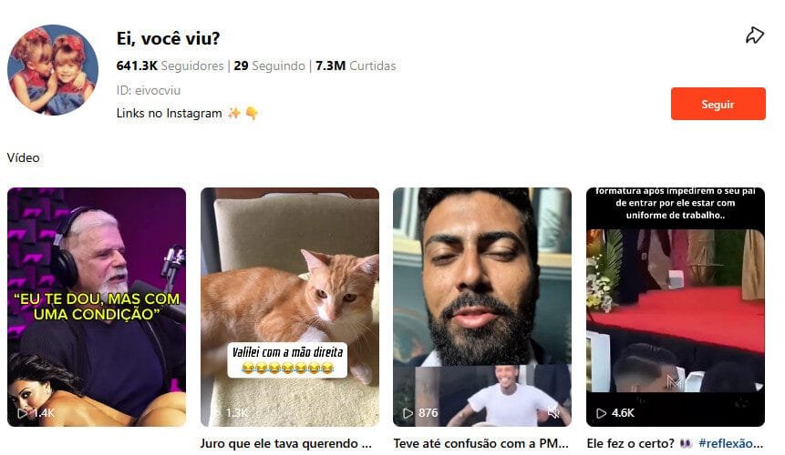 Perfil no Kwai à venda – Ei, você viu? (Notícias e Curiosidades Virais) | 641,3K seguidores