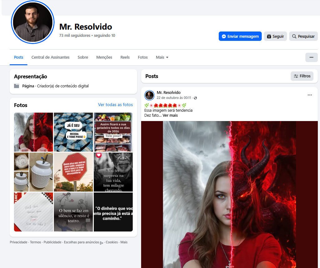 Perfil Facebook Mr. Resolvido | 73 mil seguidores