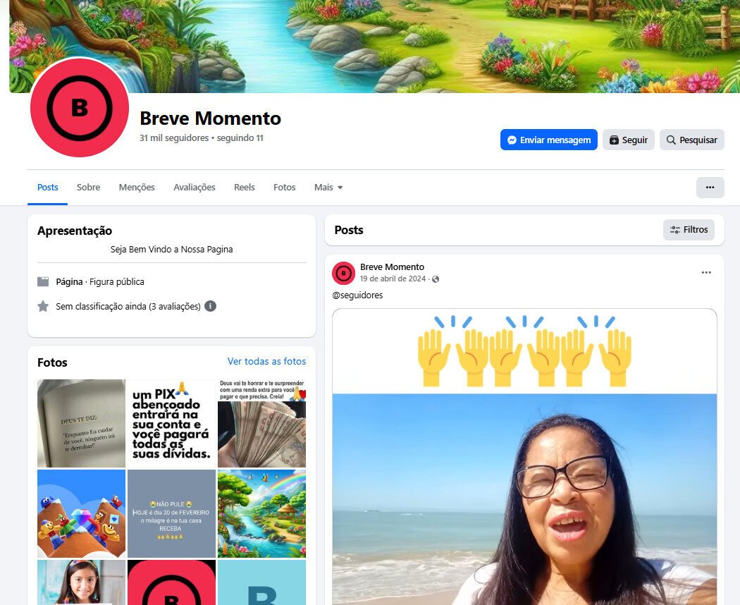 Breve Momento (Fé e Prosperidade) | 31 mil seguidores – Facebook