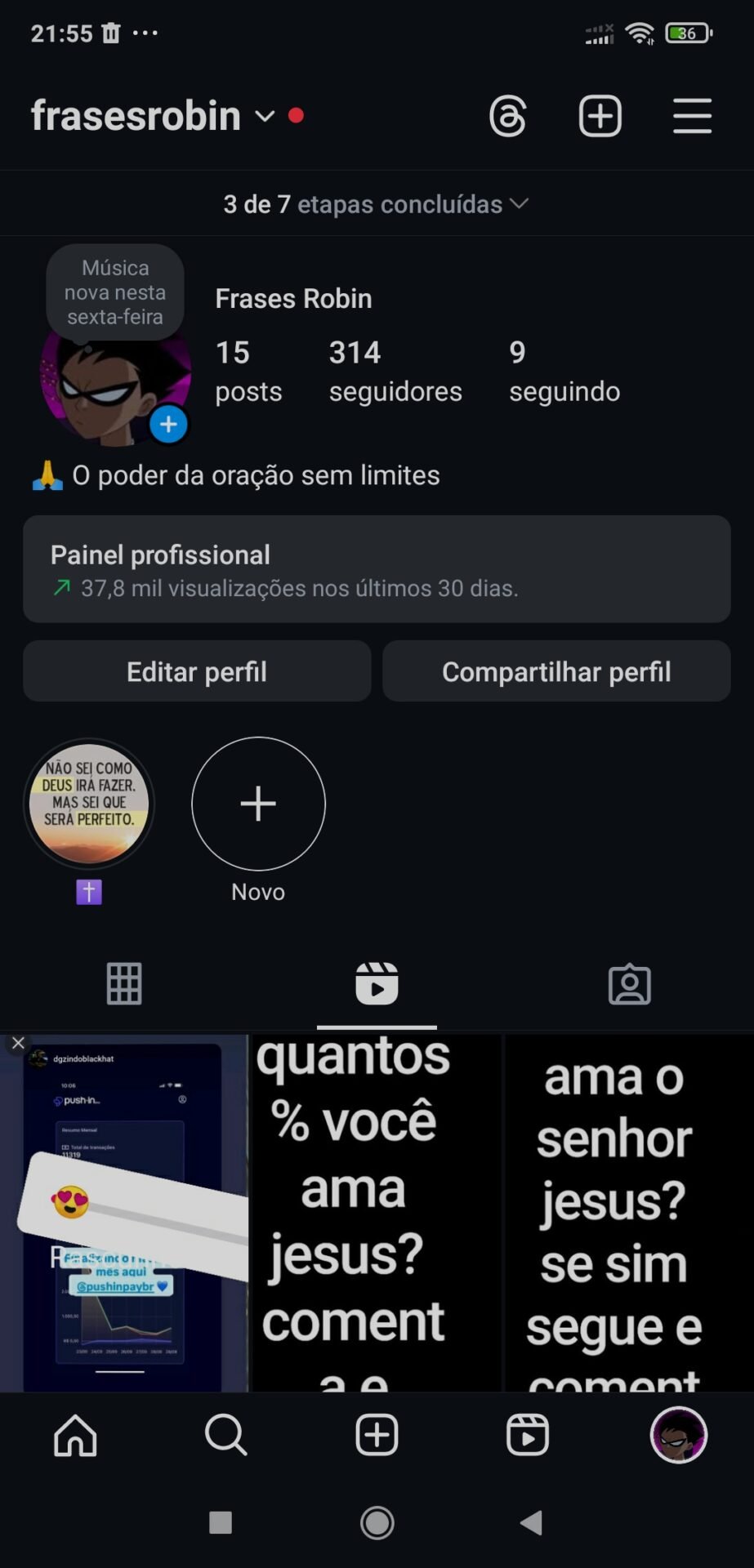 INSTAGRAM RELIGIOSO ENGAJADA