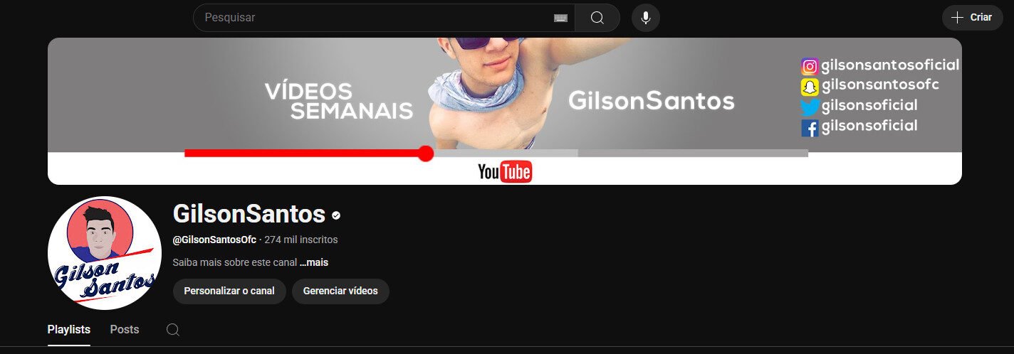 Canal 270 mil seguidores – Sem restrições