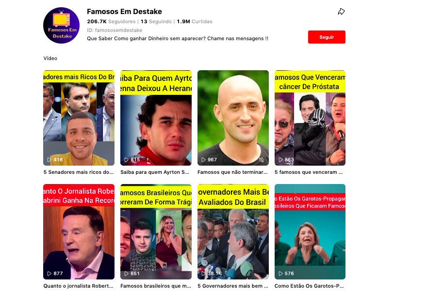 Perfil Kwai para Notícias – Famosos Em Destake 200K de seguidores