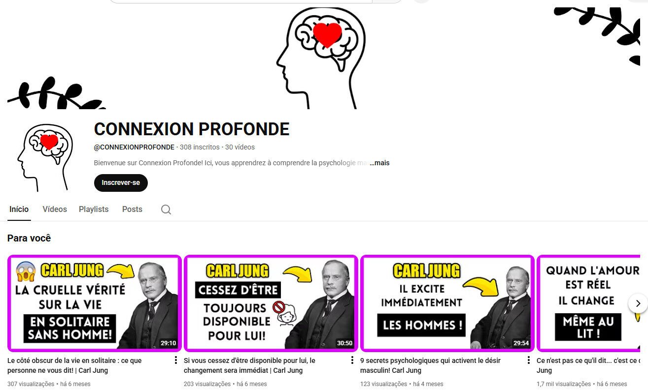 CONNEXION PROFONDE (Psicologia e Sedução/Francês) | 308 inscritos no Youtube