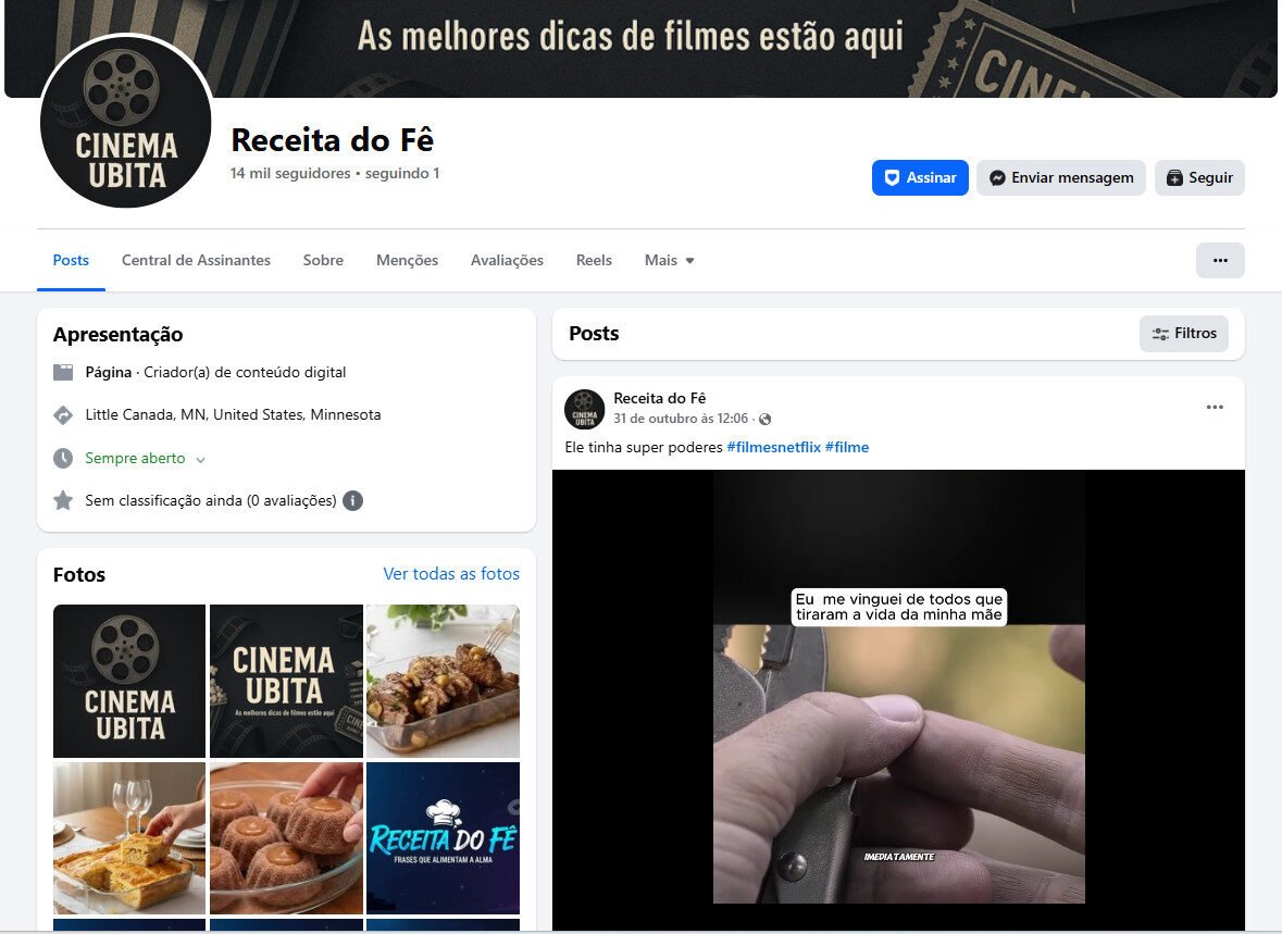 Receita do Fé (Culinária e Entretenimento Misto) | 14 mil seguidores no Facebook