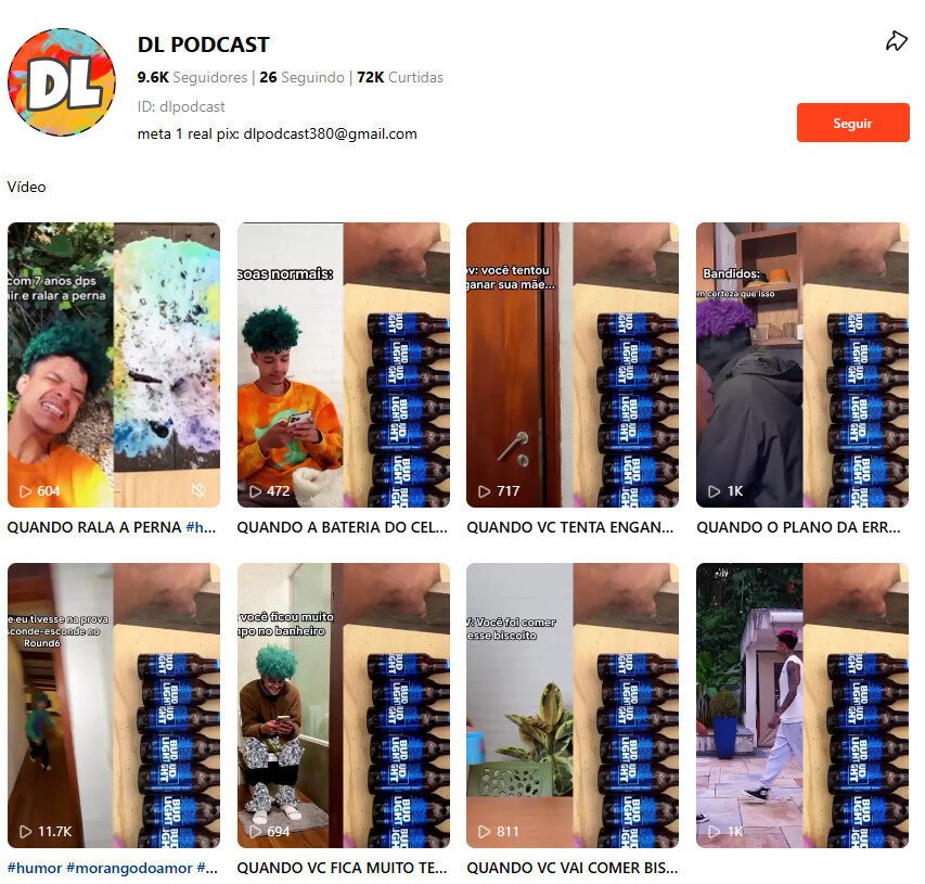 DL PODCAST (Humor, Memes e Sketche) | 9K seguidores no Kwai