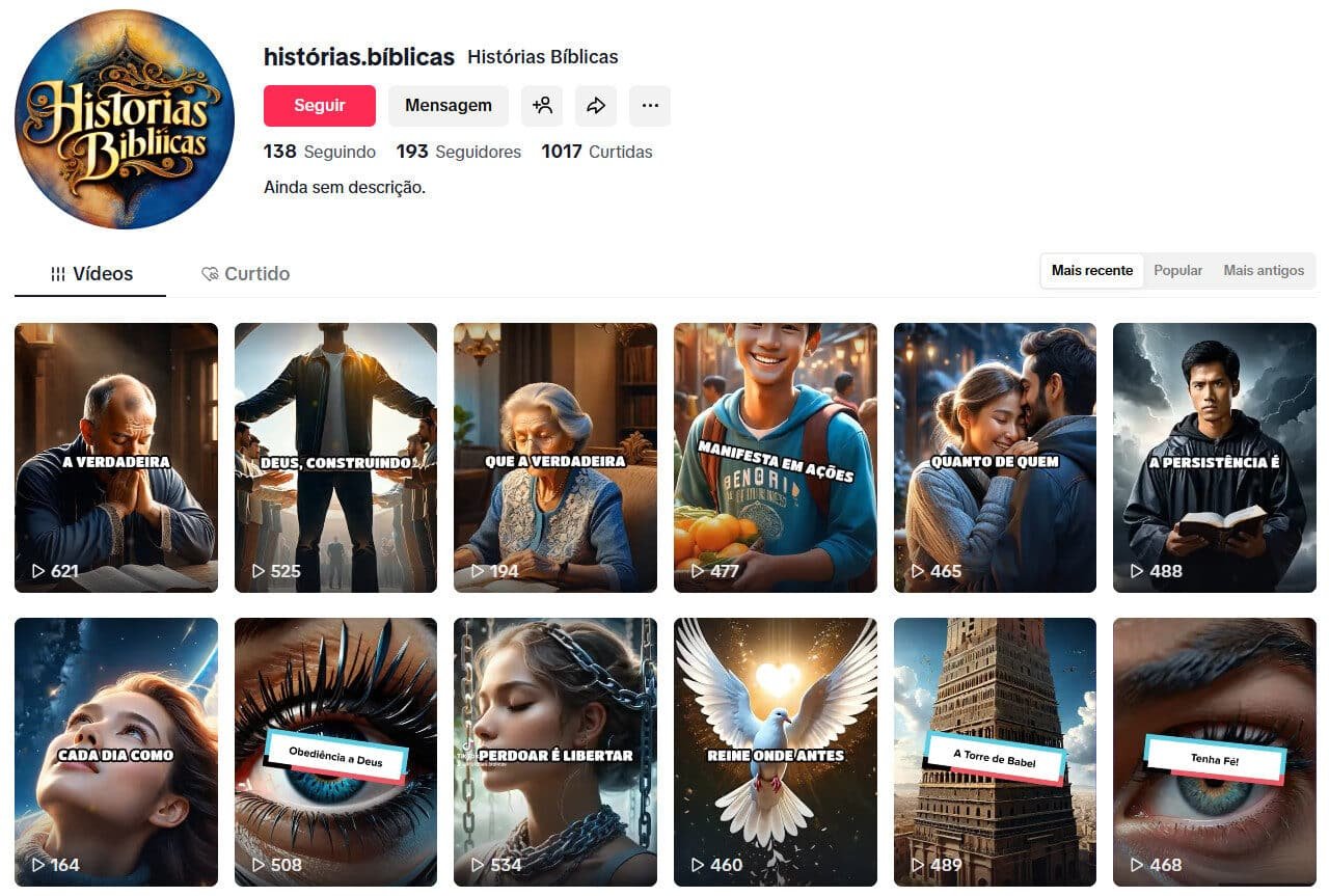 TikTok à venda – Historias.Biblicas | 193 seguidores