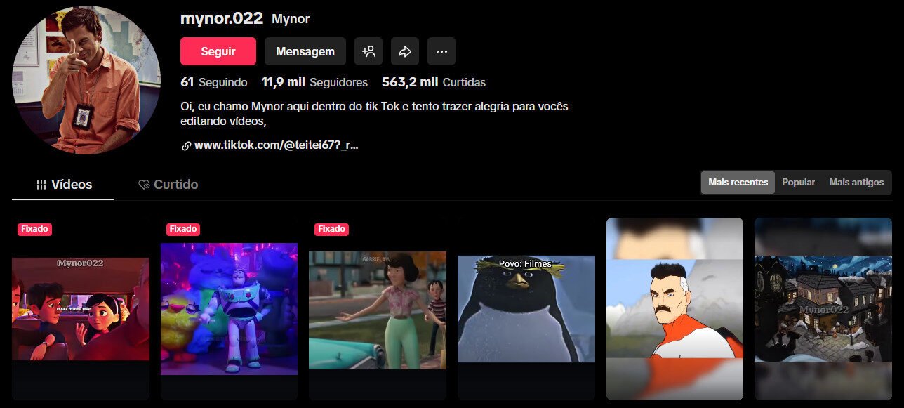 TikTok à venda – Edição de vídeos | 11 mil seguidores