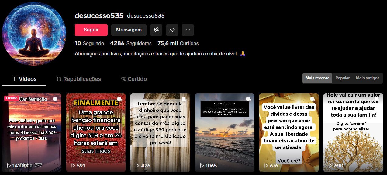 Afirmações positivas, meditações e frases que te ajudam a subir de nível – tiktok 4 mil seguidores