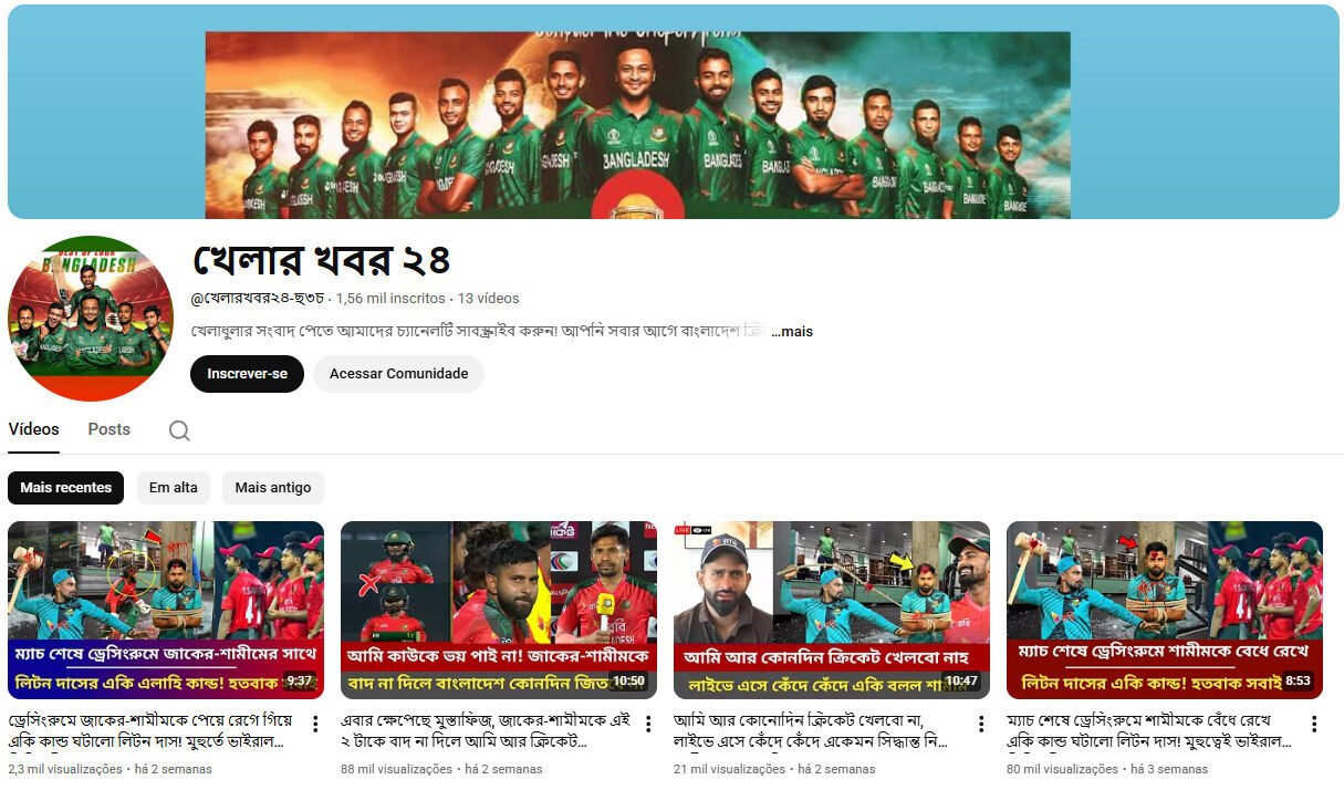 Canal à venda no youtube – Esportes, notícias e análises 1 mil inscrito