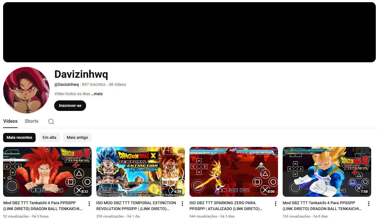 Canal no YouTube à Venda – Gaming/DBZ – não monetizado