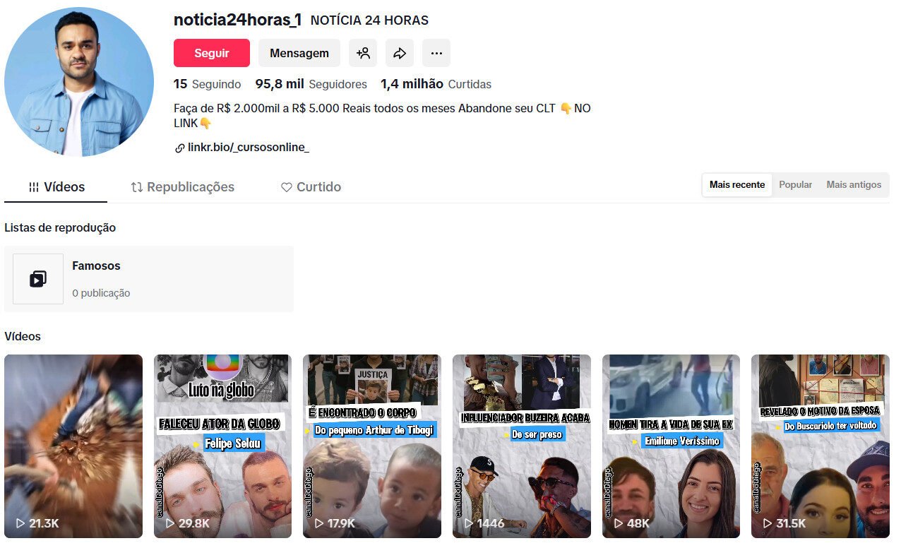 TikTok à venda – Noticia24horas_1 | 95 mil seguidores