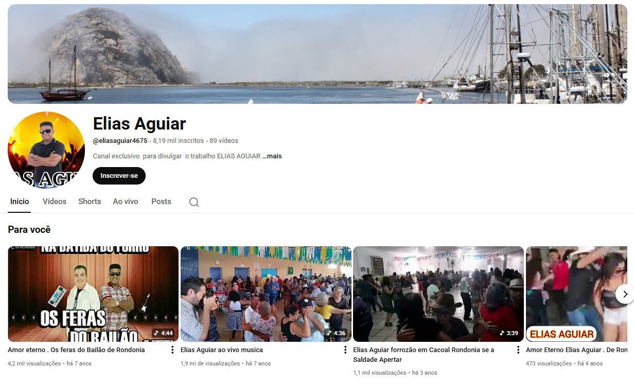 Canal no YouTube à Venda – Música e Forró – não monetizado 8 mil inscritos