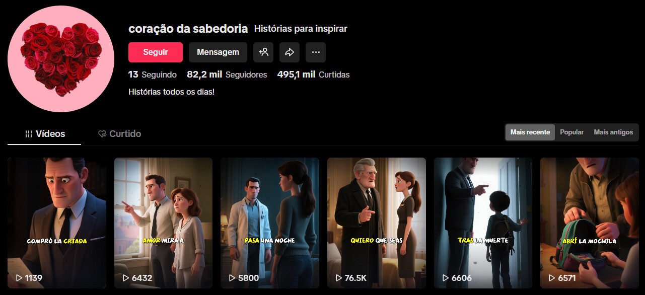 TikTok à venda – coração da sabedoria | 82 mil seguidores