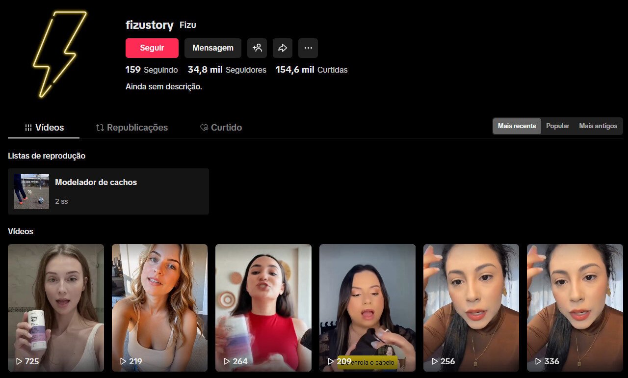 TikTok à venda – Beleza e cabelo | 34 mil seguidores