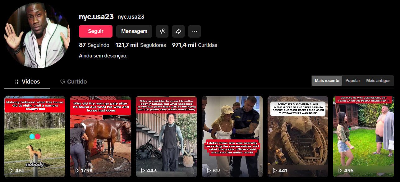 TikTok à venda – Curiosidades e mistérios, histórias chocantes | 121 mil seguidores