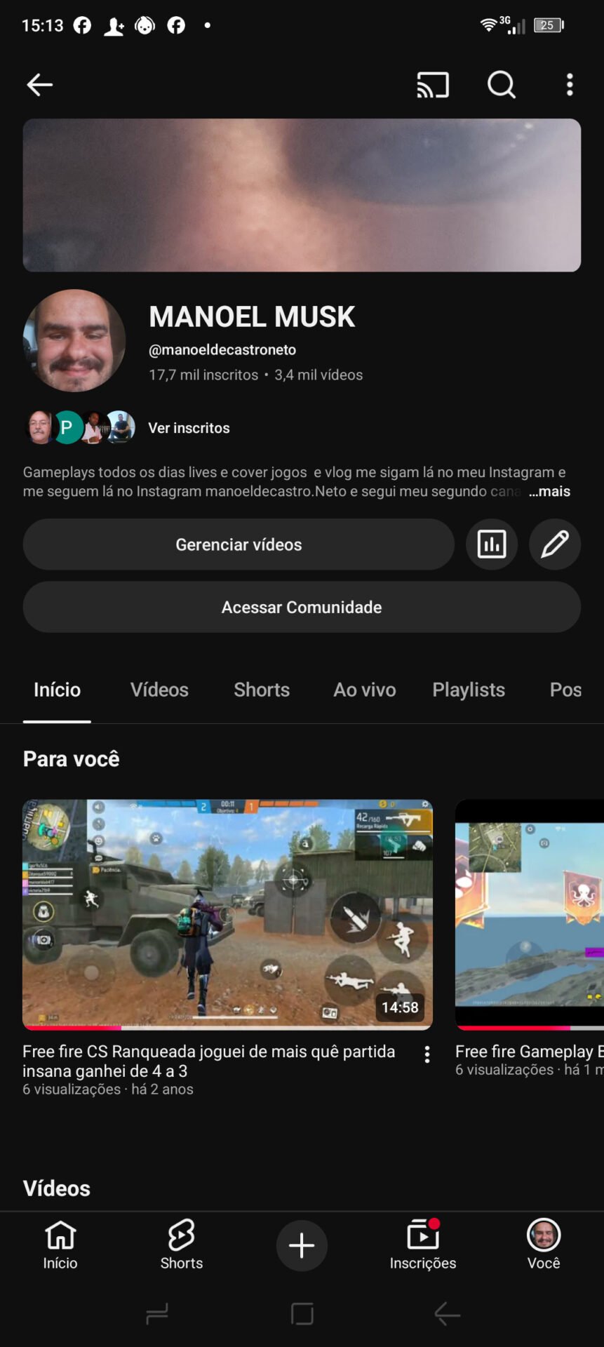 Vendo meu canal de 17754 inscritos