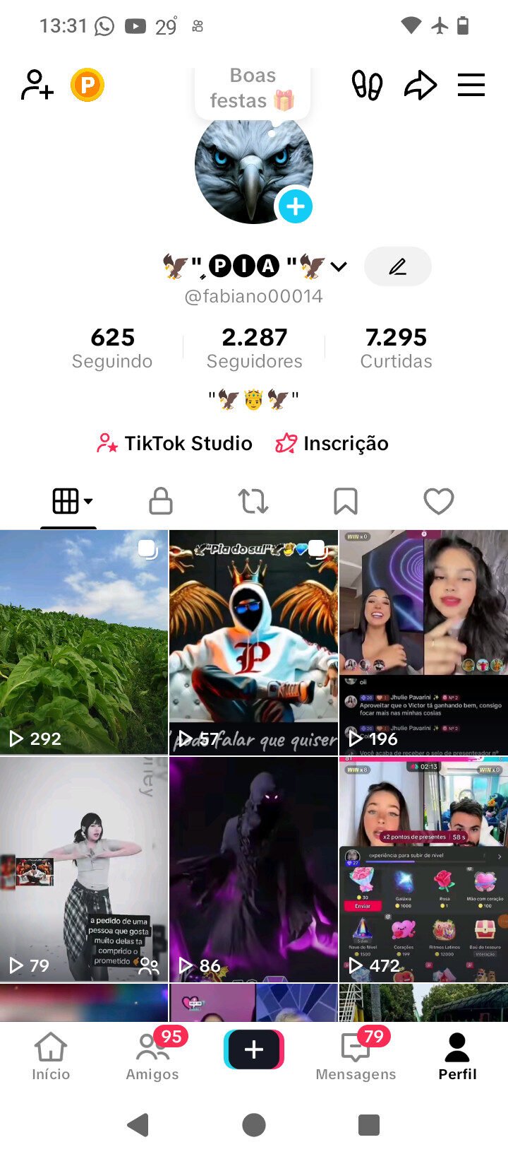 Vendo minha conta no tik Tok nível 28 de presetiador