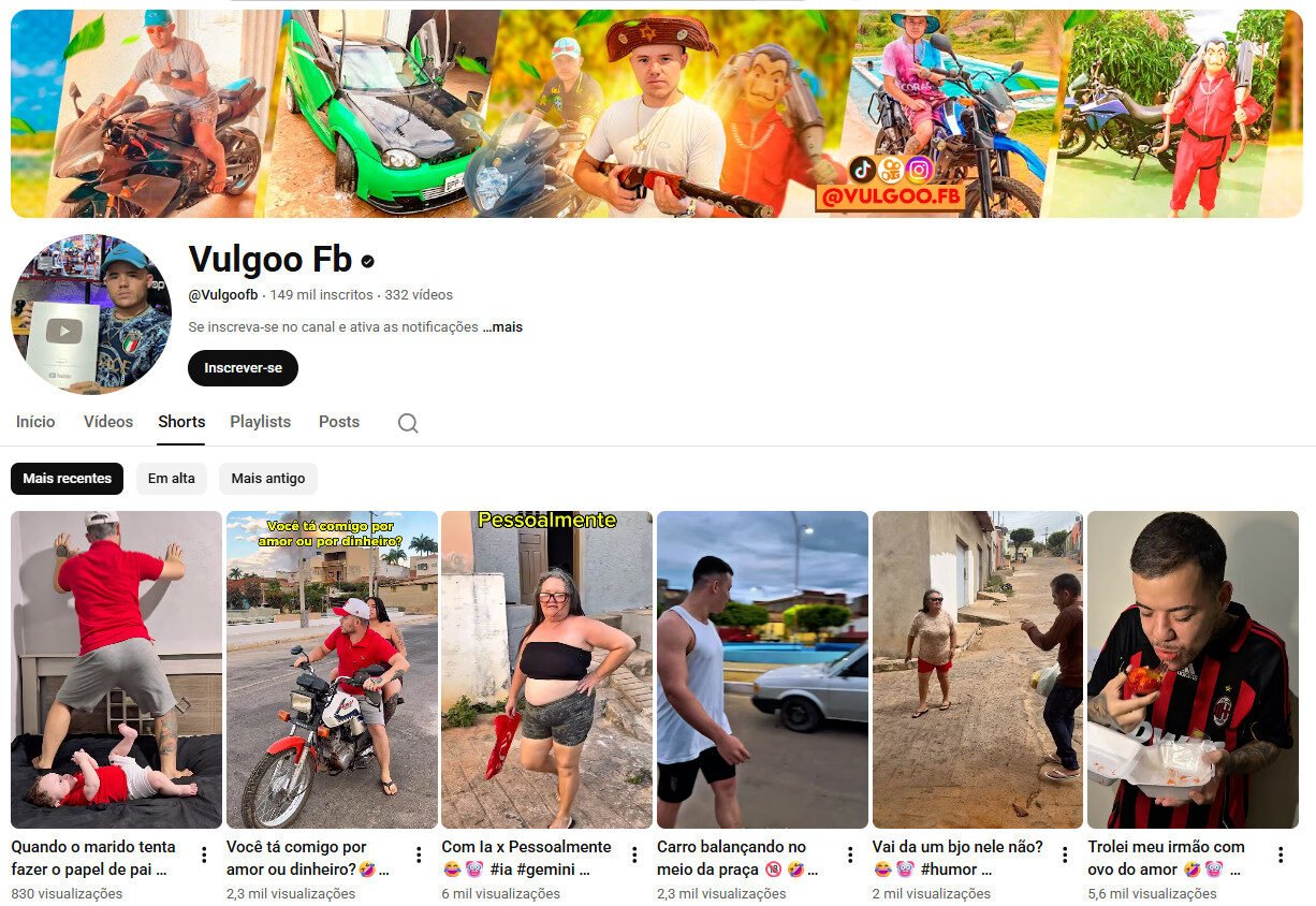 Canal no YouTube (não monetizado) à venda – Vlogs/Humor 149 mil inscritos